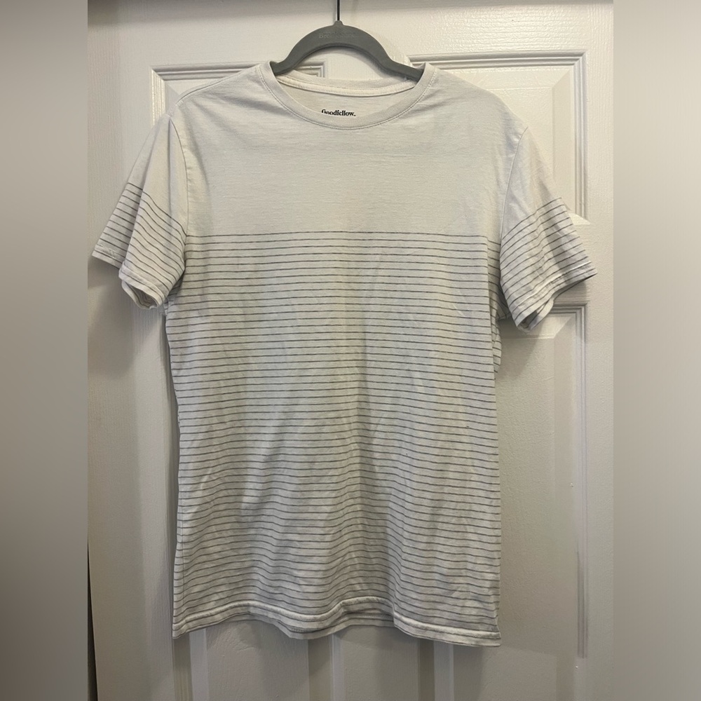 Men’s small Goodfellow & Co. striped white shirt